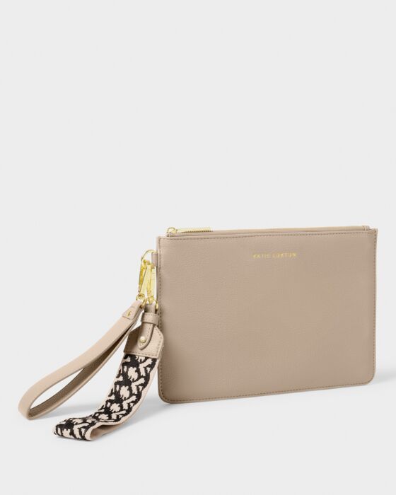 Light Taupe Hallie Wristlet Pouch