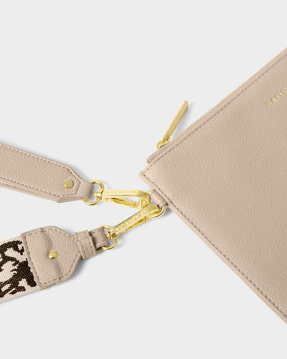 Light Taupe Hallie Wristlet Pouch