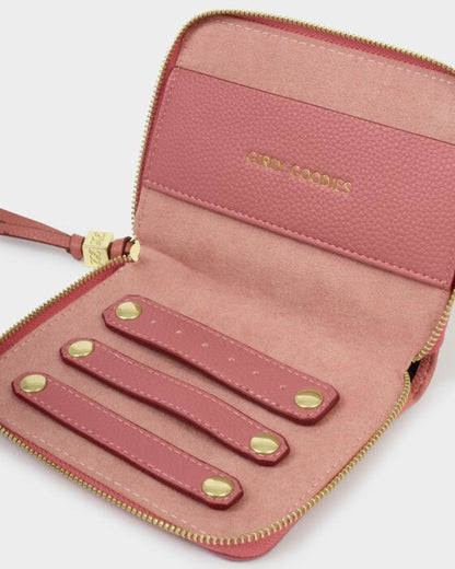 Raspberry Pink Girly Goodies Slim Jewelry Case