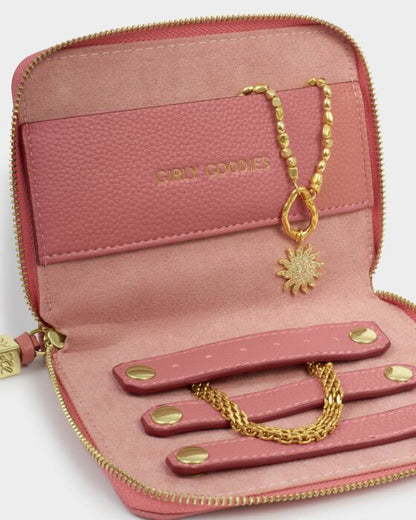 Raspberry Pink Girly Goodies Slim Jewelry Case