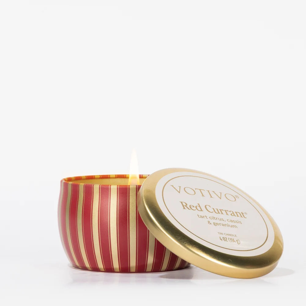 Red Currant Holiday Tin Candle