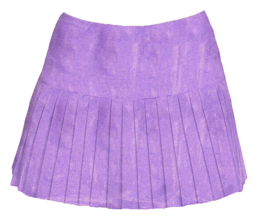 Youth Mini Pleated Shimmer Skort- Lavender