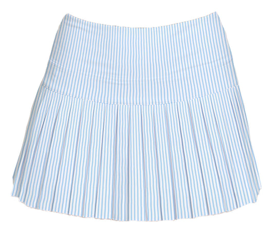 Youth Mini Blue Striped Pleat Skort