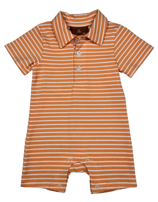 Orange Stripe Cooper Romper
