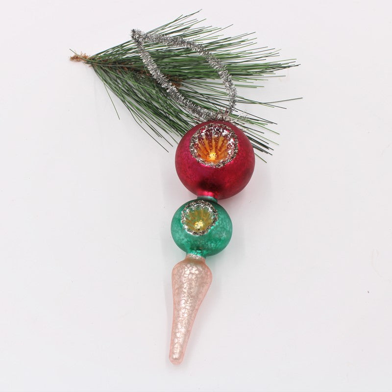 Multicolor 2" x 7.25" Glass Ornament