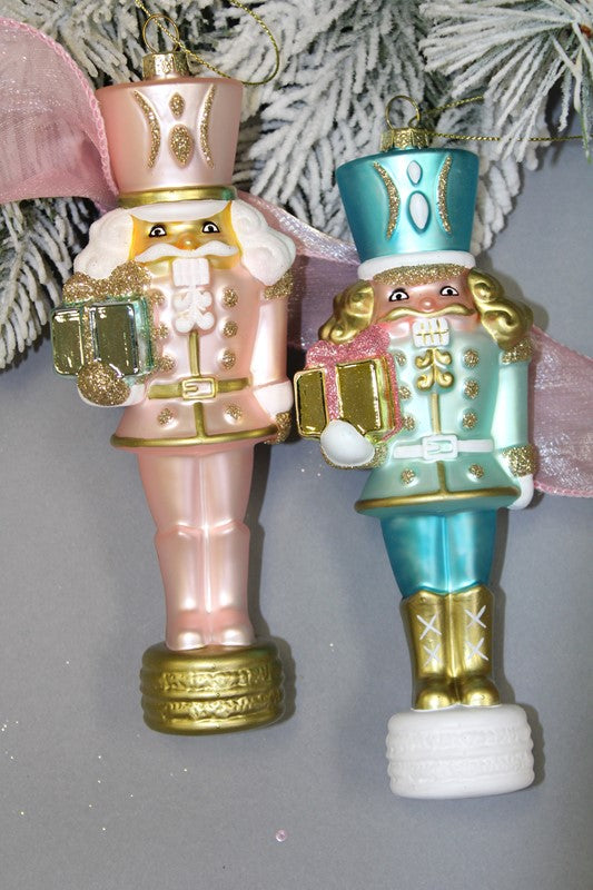 Glass Nutcracker 2.65" x 7" Ornaments