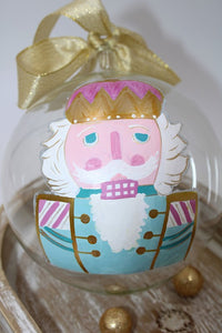 Nutcracker Brights Handpainted Glass Ornament