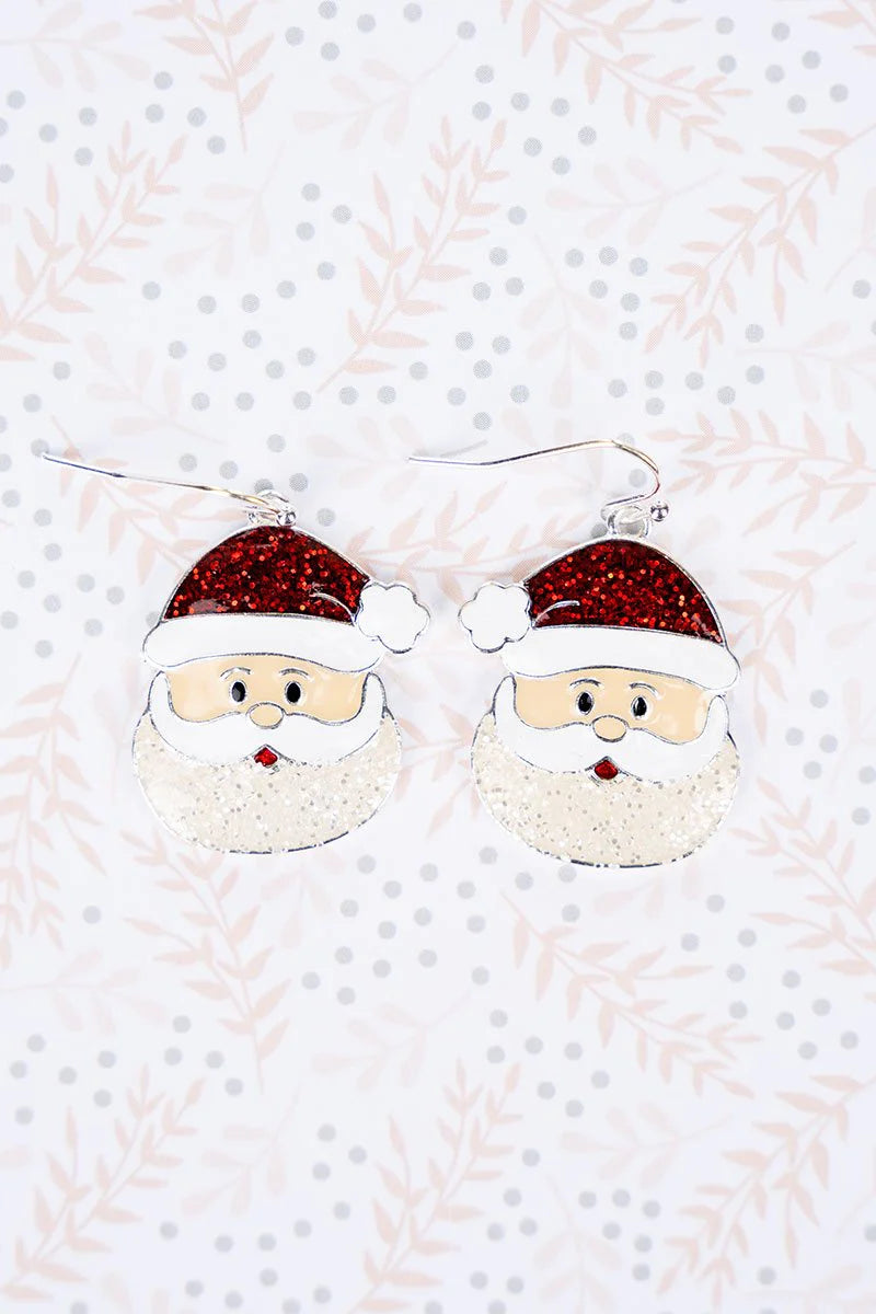 No Need To Claus A Scene Glitter Enamel Earrings