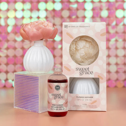 Pink Dye Flower Diffuser Refill - Sweet Grace