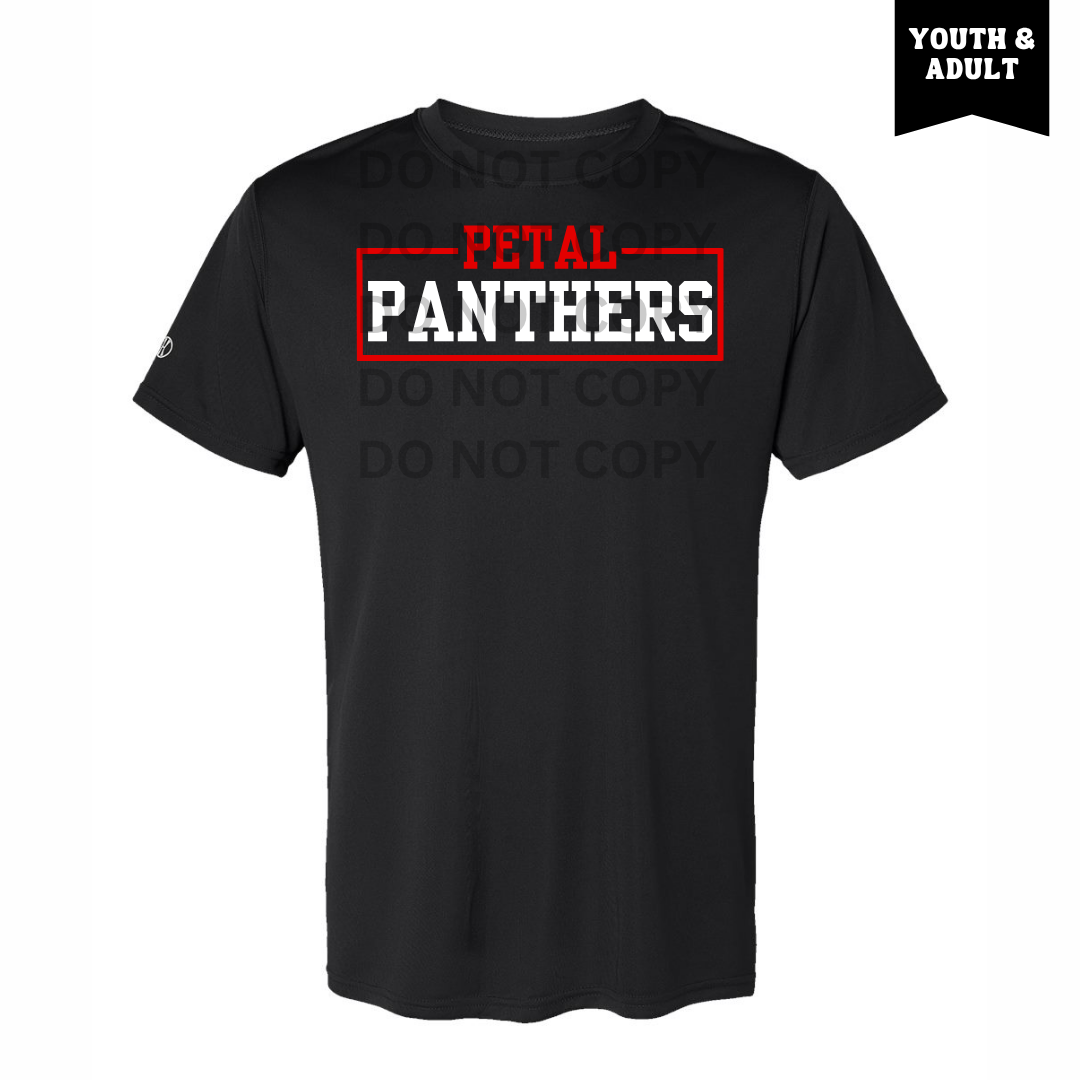 Black Petal Panthers Athletic Block Drifit