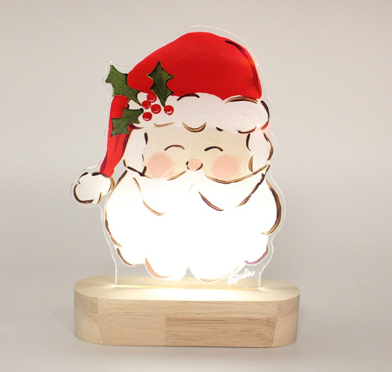 8" Acrylic LED Santa Tabletop