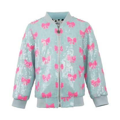 Youth Pretty in Bows Sequin Bomber