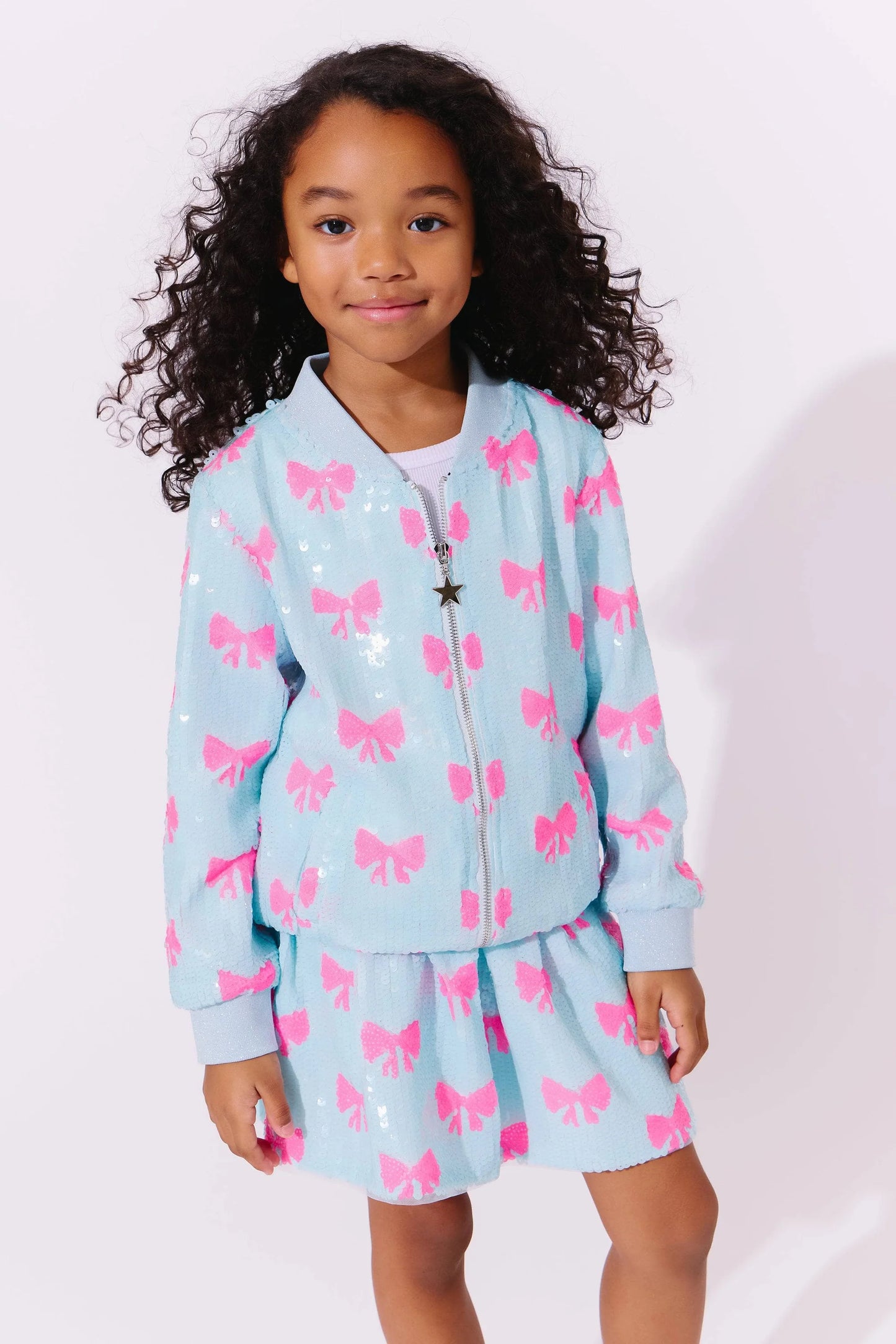 Youth Pretty in Bows Sequin Bomber