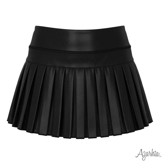 Youth Shimmer Black Mini Pleated Skort