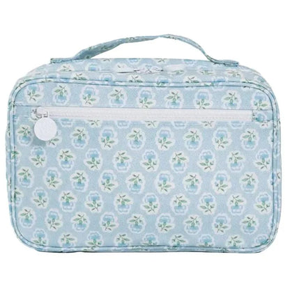 TRVL Petite Fleur Blue Bundle Up 2 Hanging Toiletry Bag