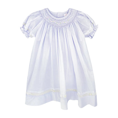 Lavender Smocked Daygown w/ Voile Insert