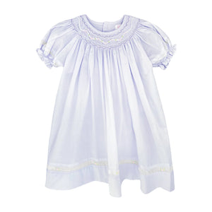 Lavender Smocked Daygown w/ Voile Insert