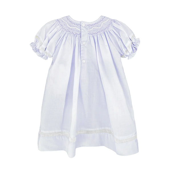 Lavender Smocked Daygown w/ Voile Insert