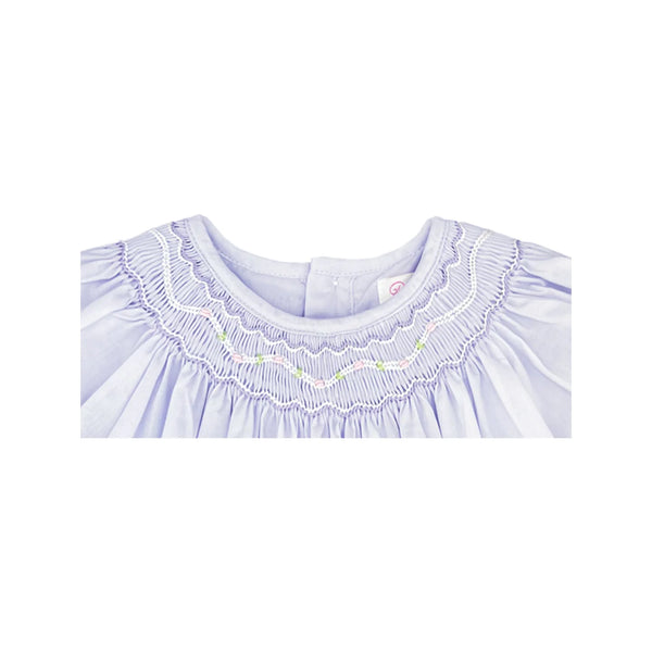 Lavender Smocked Daygown w/ Voile Insert