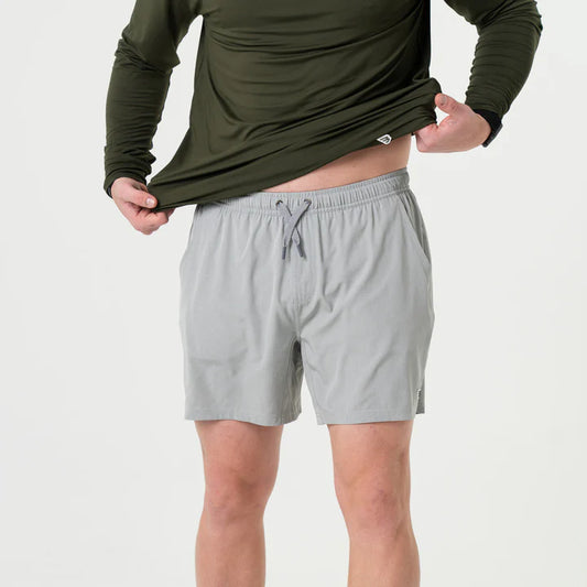 Light Grey with Grey Aztec Liner Athletic Shorts