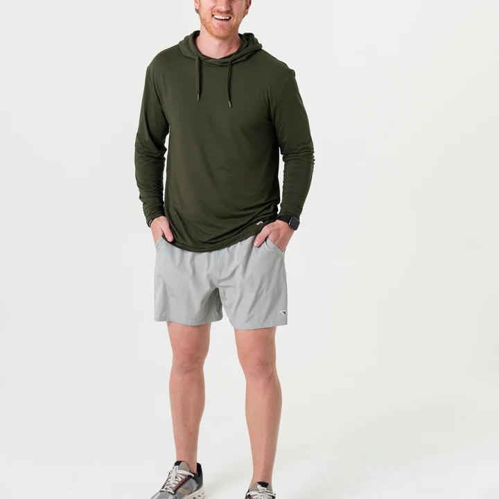 Light Grey with Grey Aztec Liner Athletic Shorts
