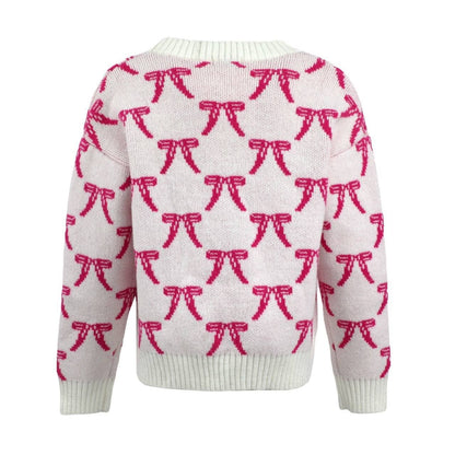 Youth Pretty in Pink Bow Cardigan