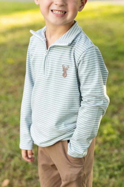 Trotter Street Deer 1/4 Zip Pullover