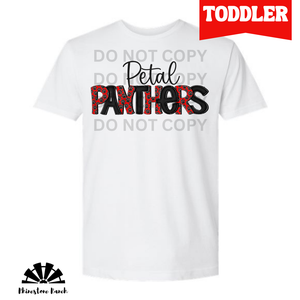 Toddler White Black & Paw Petal Panthers Tee