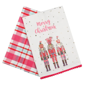 Gold Foil Nutcracker Tea Towel