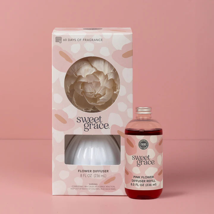Pink Dye Flower Diffuser Refill - Sweet Grace