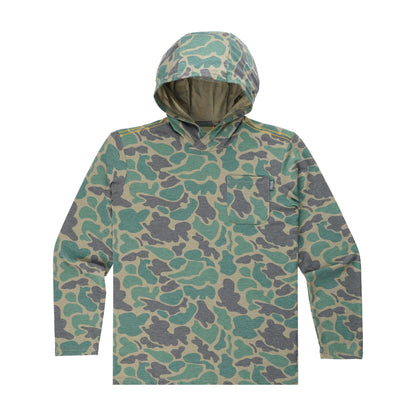 Youth Green Mallard Camo Buxton Tech Hoodie