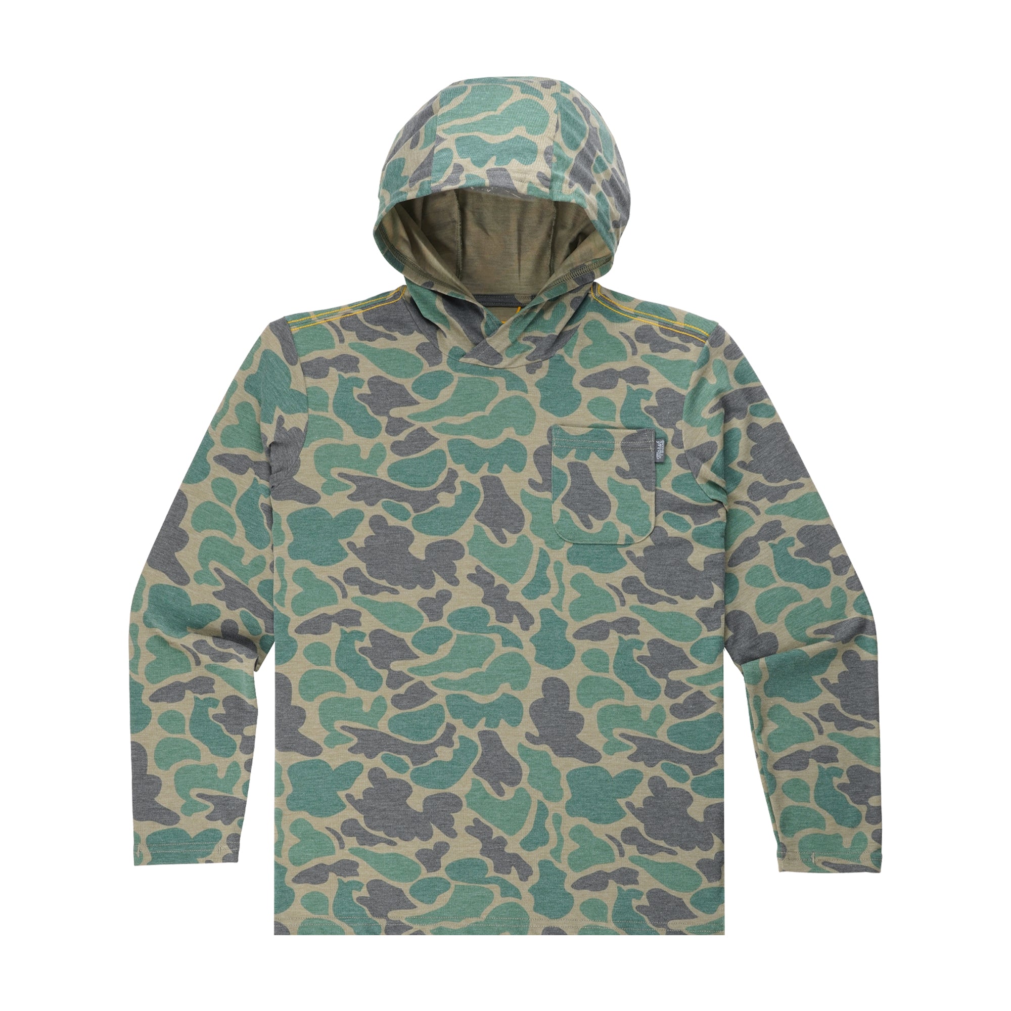 Youth Green Mallard Camo Buxton Tech Hoodie