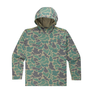Youth Green Mallard Camo Buxton Tech Hoodie
