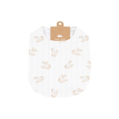 Angel Dear Blue Vintage Rocking Horse Feeding Bib