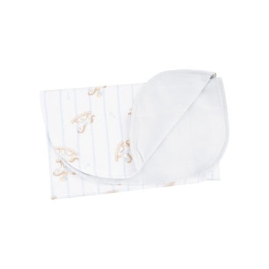 Angel Dear Blue Vintage Rocking Horse Burp Cloth