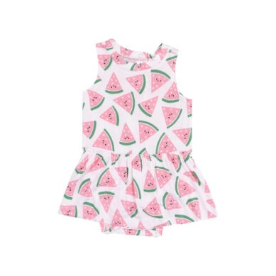 Angel Dear Watermelon Hearts Bodysuit with Skirt