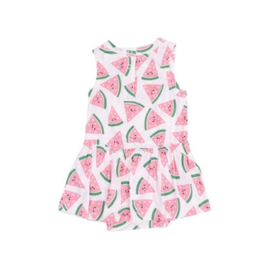 Angel Dear Watermelon Hearts Bodysuit with Skirt