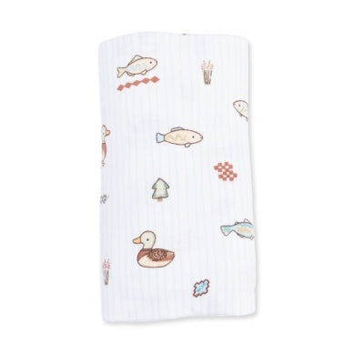 Angel Dear Lake Cuties Swaddle Blanket