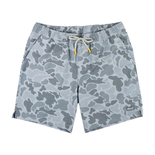 Youth Gray Mallard Camo Fulton Volley Shorts
