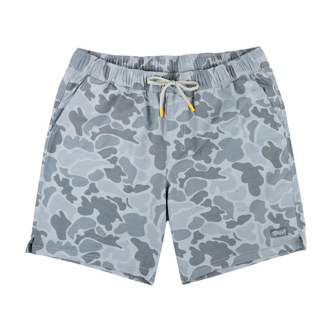 Youth Gray Mallard Camo Fulton Volley Shorts
