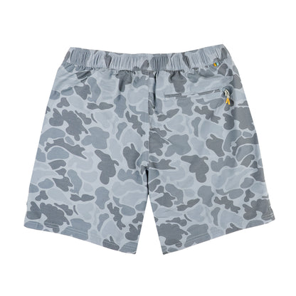 Youth Gray Mallard Camo Fulton Volley Shorts