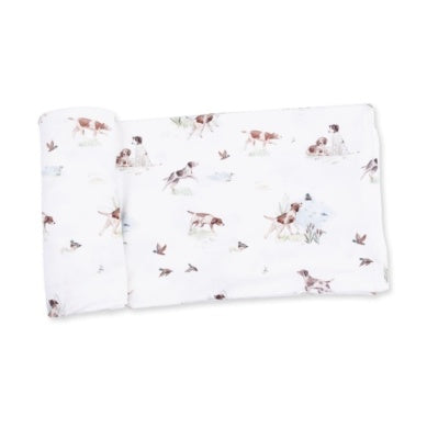 Angel Dear Pointer Pups & Duck Buddies Swaddle Blanket