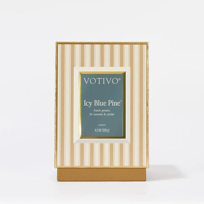 Icy Blue Pine Holiday Candle