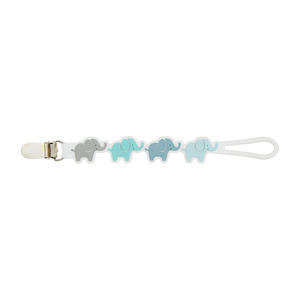 Mud Pie Blue Elephant Silicone Pacy Strap