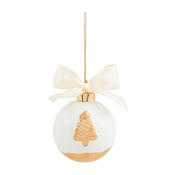 Mud Pie Gold Painted Ball Ornaments