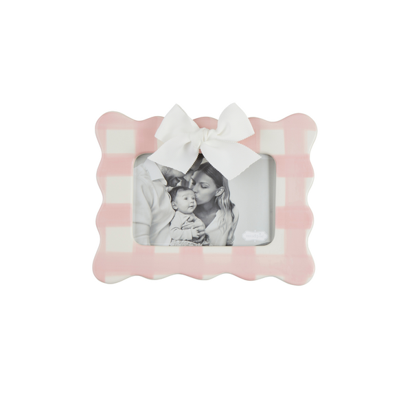 Mud Pie Horizontal Pink Bow Frame