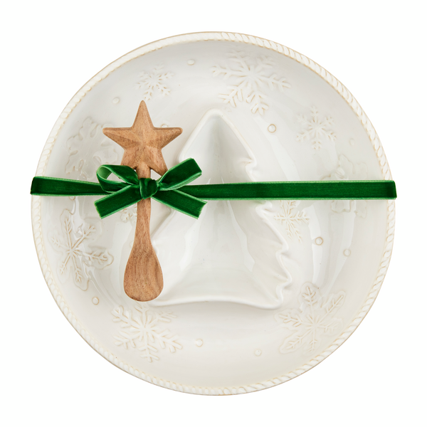 Mud Pie Snowflake Tree Chip & Dip Server