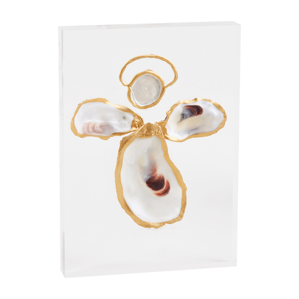 Mud Pie Angel Acrylic Oyster Plaque