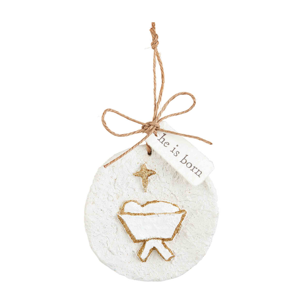 Mud Pie Glitter Paper Pulp Ornament