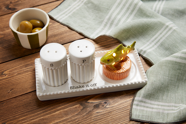 Mud Pie Salt And Pepper Accessories Holder